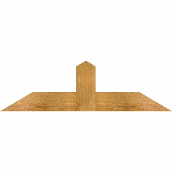 Ekena Millwork Portland Rough Sawn Timber Gable Bracket, Western Red Cedar, 36"W x 10"H x 2"D x 4"F, 7/12 Pitch GBW036X10X0204POR00RWR - main